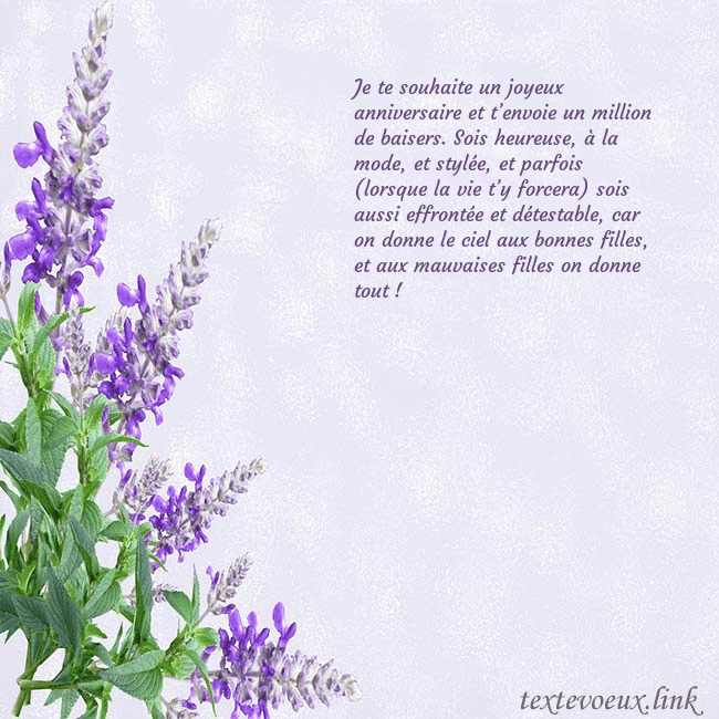 Carte d'anniversaire avec des lupins