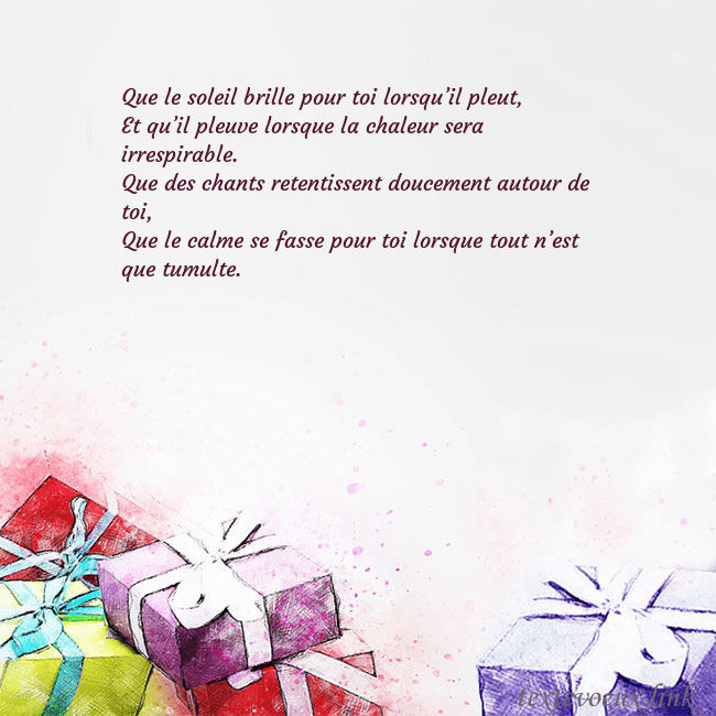 Carte de voeux avec des cadeaux peints à l'aquarelle