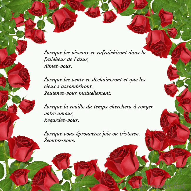 Cartes de vœux avec beaucoup de roses Lorsque les oiseaux se rafraichiront dans la fraic Cartes de vœux avec beaucoup de roses
