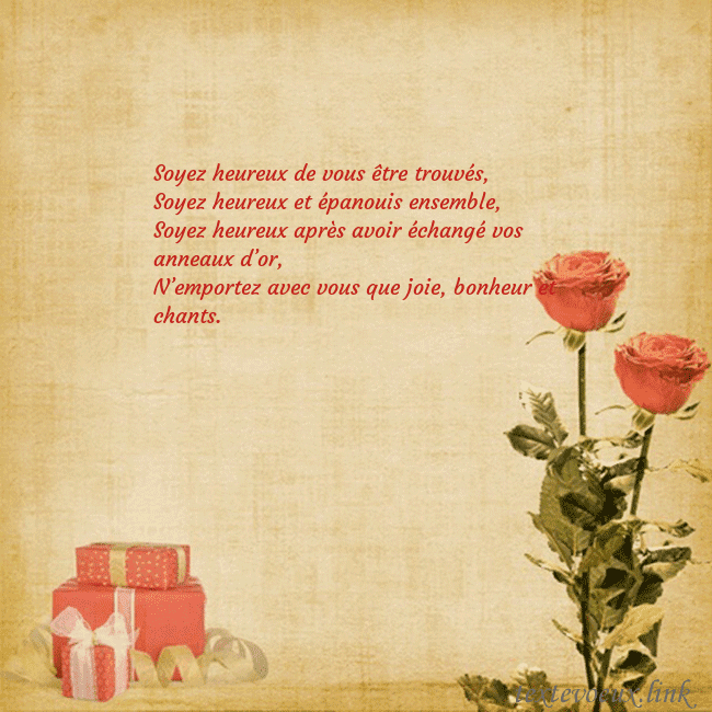 Carte de vœux avec roses et cadeaux