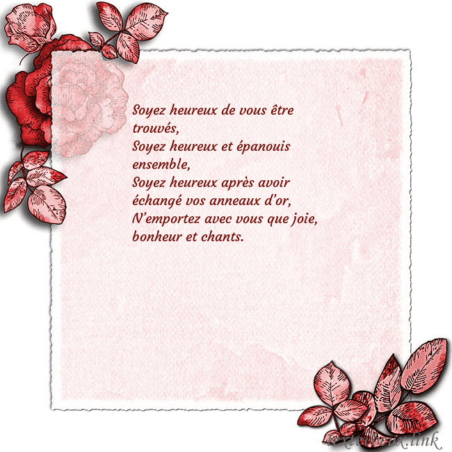 Carte de voeux avec des roses dans les coins