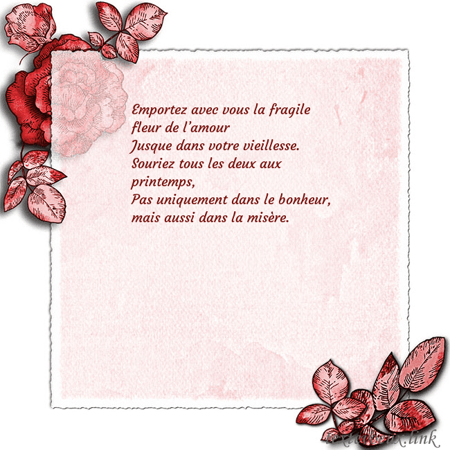 Carte de voeux avec des roses dans les coins