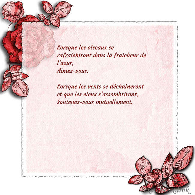 Carte de voeux avec des roses dans les coins