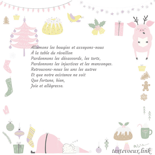 Carte postale du nouvel an avec un cochon