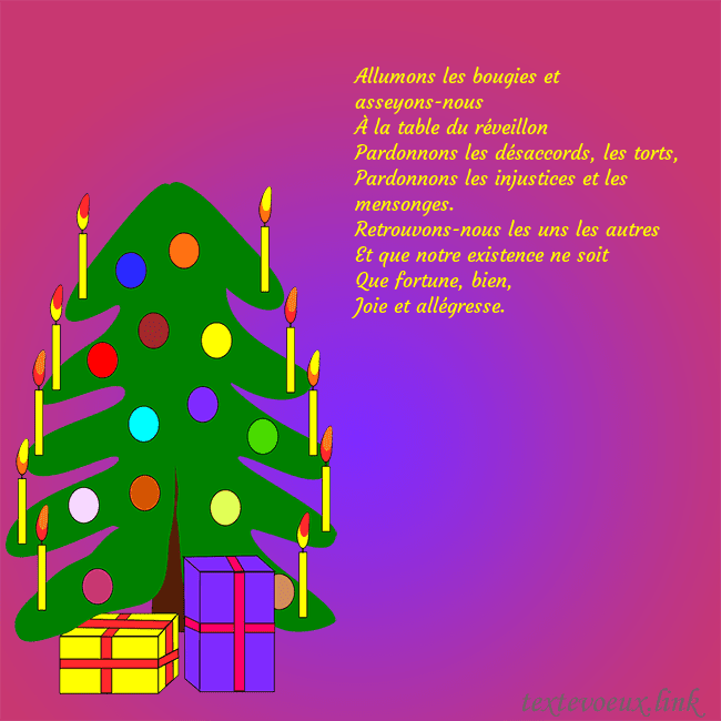 Carte postale avec un sapin de Noël peint Allumons les bougies et asseyons-nous
À la table d Carte postale avec un sapin de Noël peint