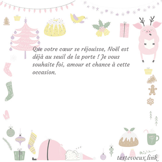 Carte postale du nouvel an avec un cochon