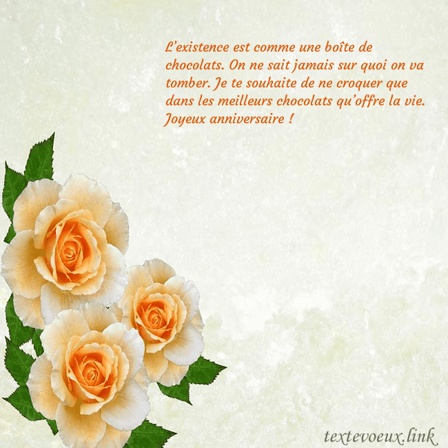 Carte d'anniversaire avec des roses jaunes