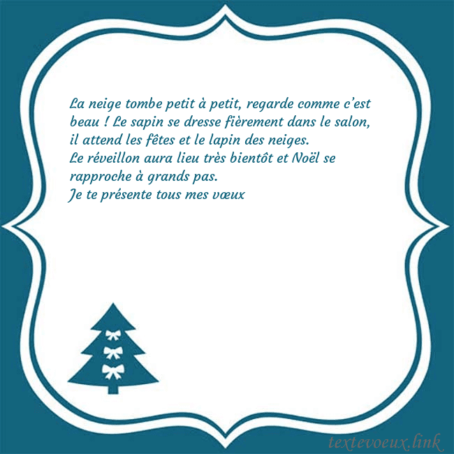Cartes de vœux du nouvel an avec un sapin de Noël bleu La neige tombe petit à petit, regarde comme c’est Cartes de vœux du nouvel an avec un sapin de Noël bleu