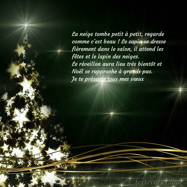 Une carte de Noël verte avec un sapin de Noël scintillant d'or