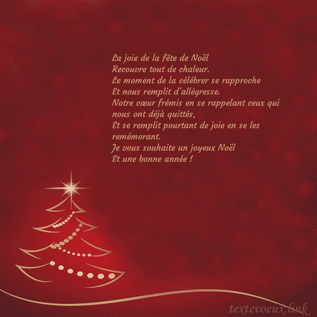 Carte de Noël rouge avec sapin de Noël doré La joie de la fête de Noël
Recouvre tout de chale Carte de Noël rouge avec sapin de Noël doré