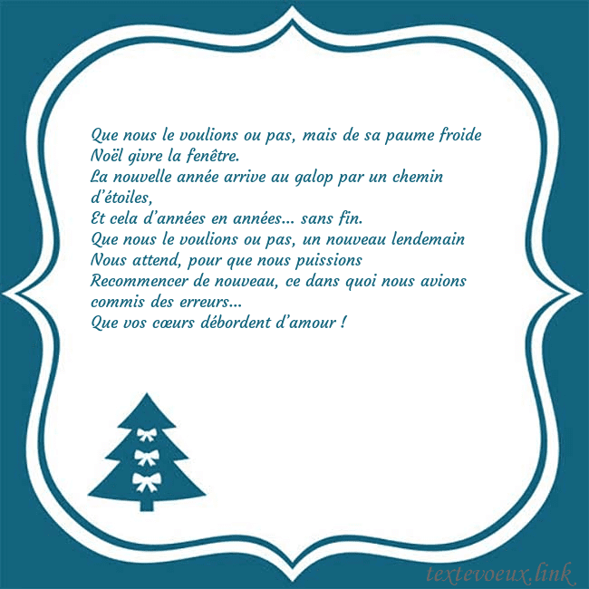 Cartes de vœux du nouvel an avec un sapin de Noël bleu