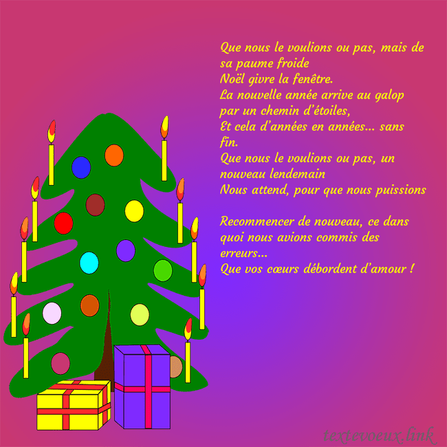 Carte postale avec un sapin de Noël peint
