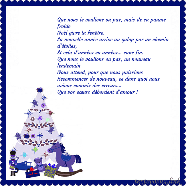 Carte du Nouvel An avec un arbre de Noël et un Casse-Noisette