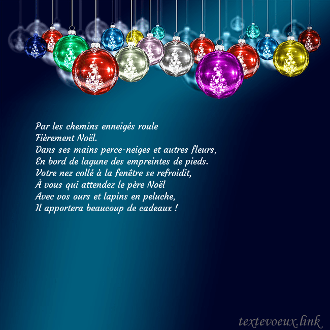 Carte postale bleue avec des jouets d'arbre de Noël