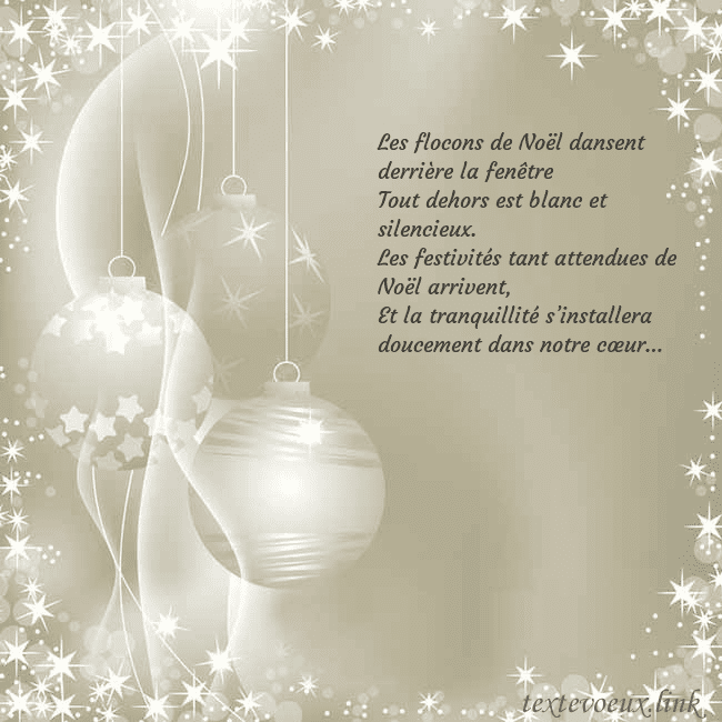 Carte de vœux avec décorations d'arbre de Noël Les flocons de Noël dansent derrière la fenêtre
To Carte de vœux avec décorations d'arbre de Noël