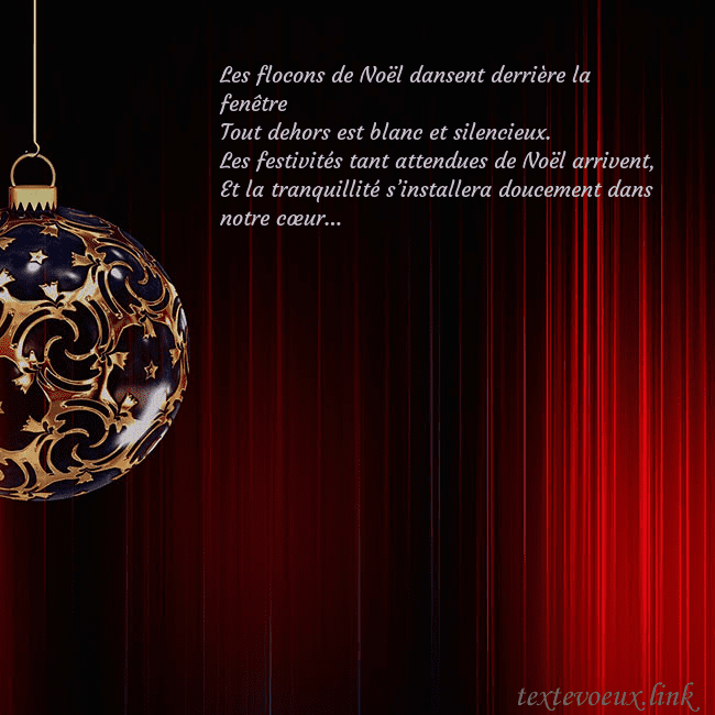 Carte de Noël rouge avec un luxueux jouet d'arbre de Noël