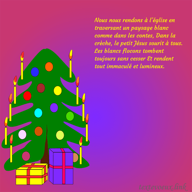 Carte postale avec un sapin de Noël peint