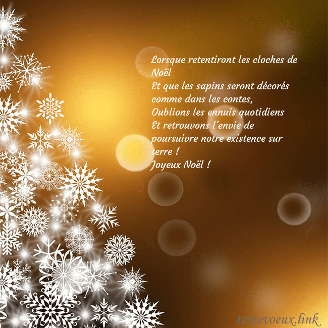 Carte postale avec un sapin de Noël fait de flocons de neige Lorsque retentiront les cloches de Noël
Et que les Carte postale avec un sapin de Noël fait de flocons de neige