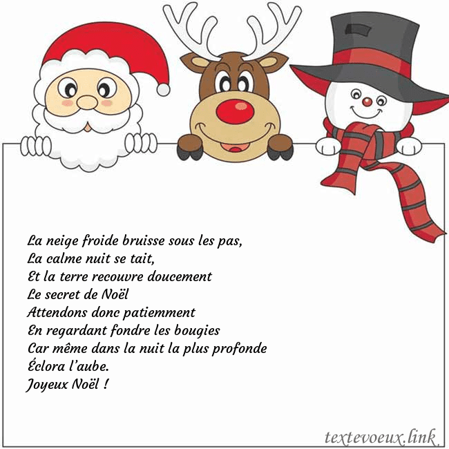 Carte de vœux avec le père Noël, le cerf et le bonhomme de neige