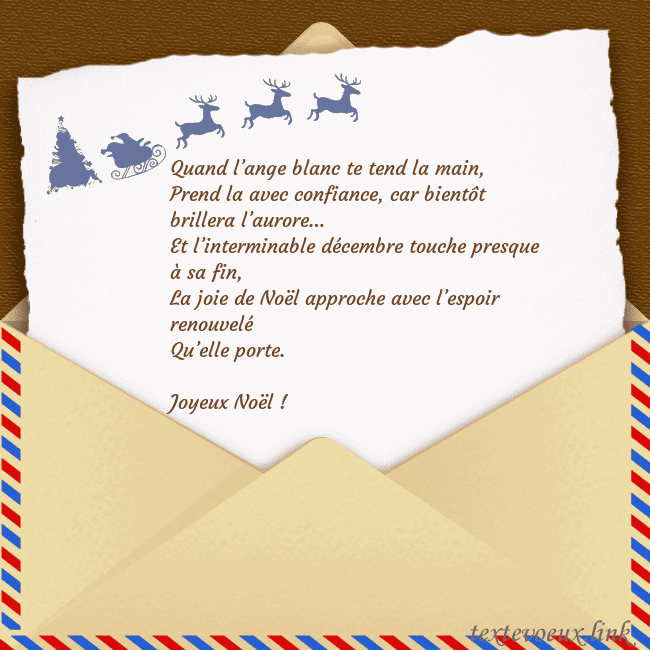 Carte postale avec enveloppe et cerf Quand l’ange blanc te tend la main,
Prend la avec Carte postale avec enveloppe et cerf