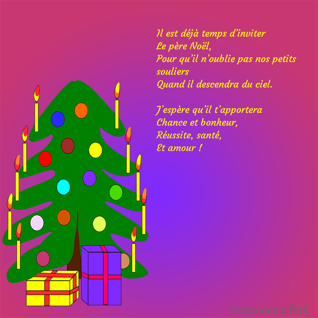 Carte postale avec un sapin de Noël peint Il est déjà temps d’inviter
Le père Noël,
Pour qu Carte postale avec un sapin de Noël peint