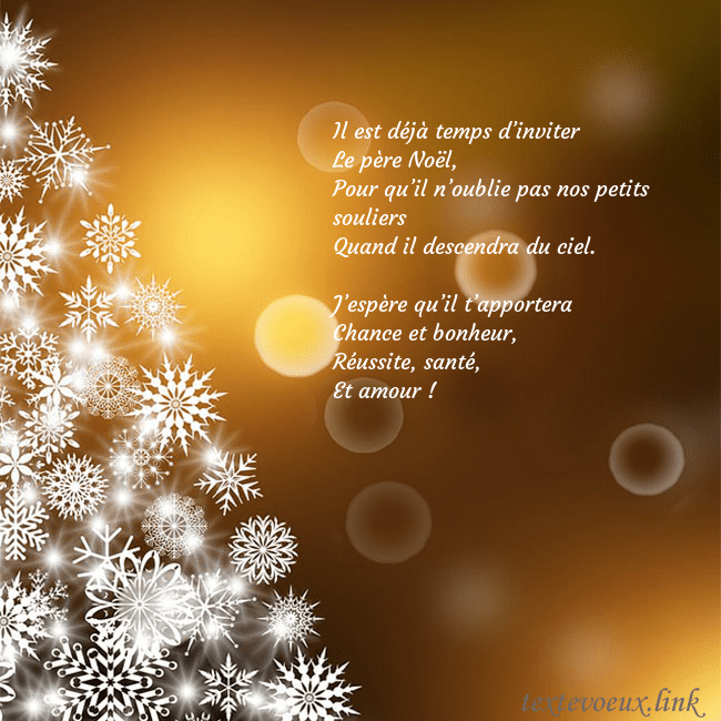 Carte postale avec un sapin de Noël fait de flocons de neige