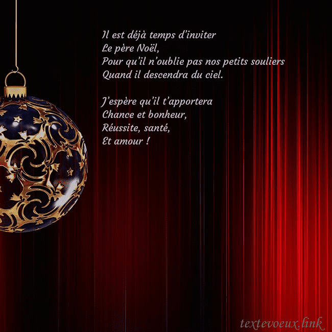 Carte de Noël rouge avec un luxueux jouet d'arbre de Noël