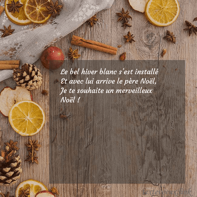Une carte postale qui sent bon Noël Le bel hiver blanc s’est installé
Et avec lui arri Une carte postale qui sent bon Noël