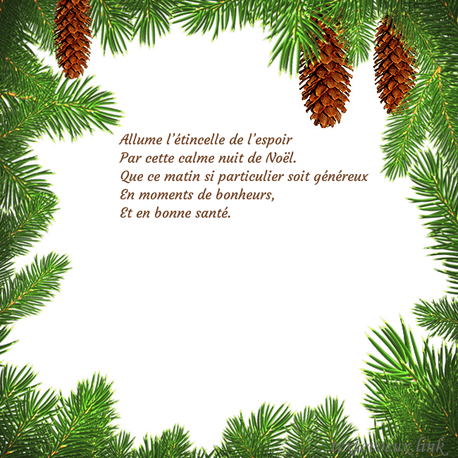 Carte postale avec des cônes d'épinette Allume l’étincelle de l’espoir
Par cette calme nui Carte postale avec des cônes d'épinette
