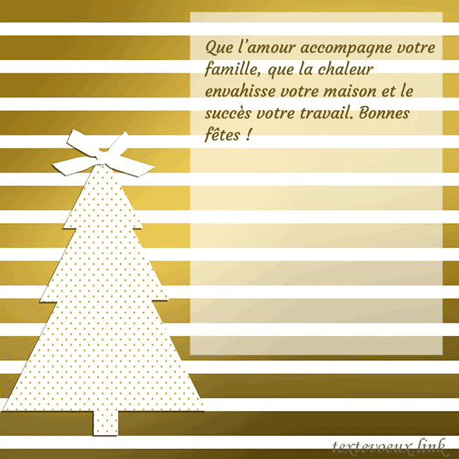 Carte postale étincelante d'or avec sapin de Noël