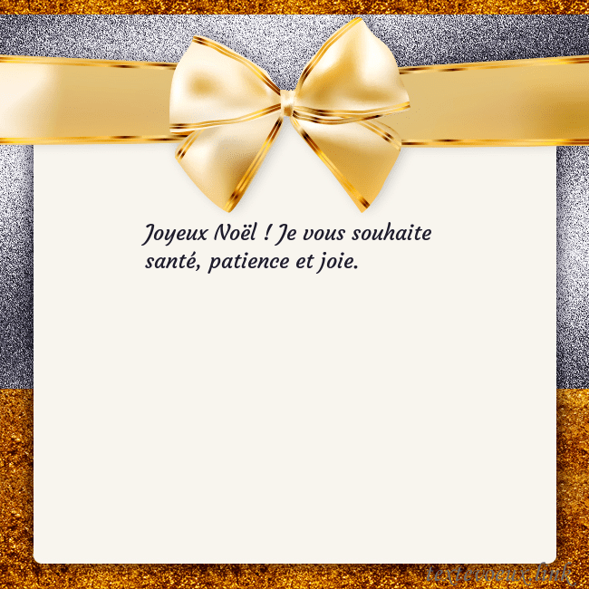 Cartes de vœux avec un grand ruban d'or