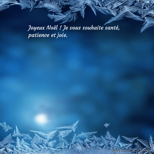 Carte de vœux avec du givre