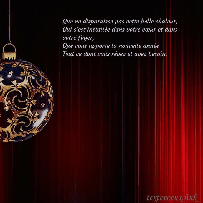 Carte de Noël rouge avec un luxueux jouet d'arbre de Noël