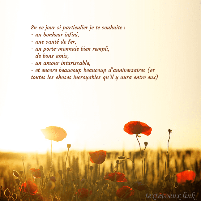Carte postale électronique avec soleil et champ de coquelicots
