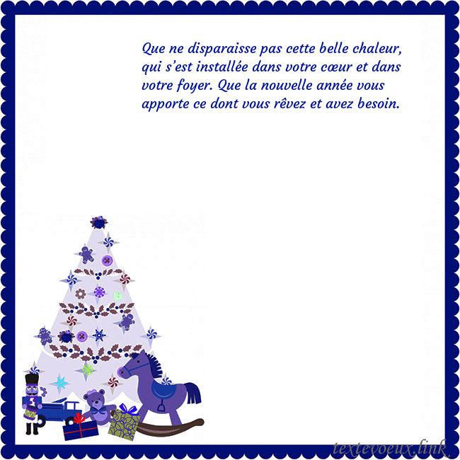 Carte du Nouvel An avec un arbre de Noël et un Casse-Noisette