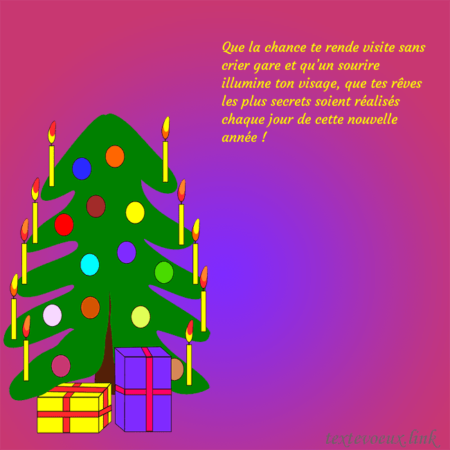 Carte postale avec un sapin de Noël peint