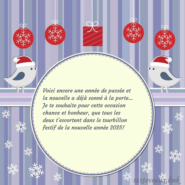 Cartes de vœux avec des oiseaux de Noël