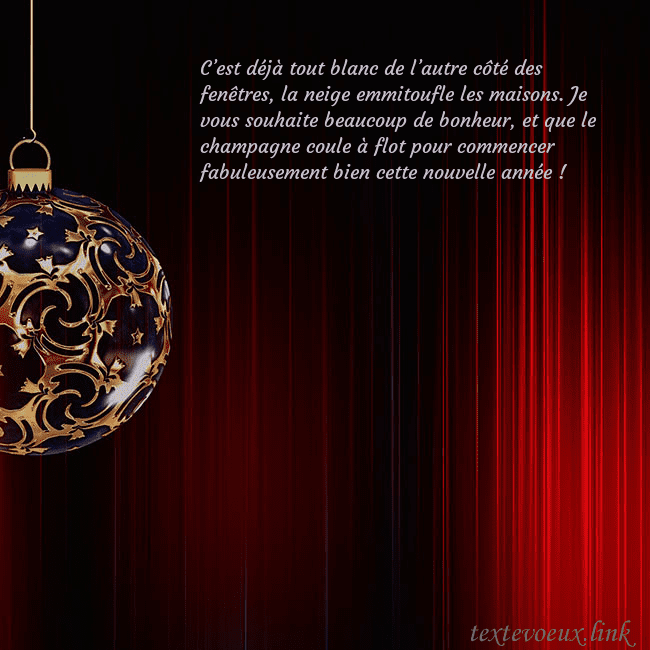 Carte de Noël rouge avec un luxueux jouet d'arbre de Noël C’est déjà tout blanc de l’autre côté des fenêtres Carte de Noël rouge avec un luxueux jouet d'arbre de Noël