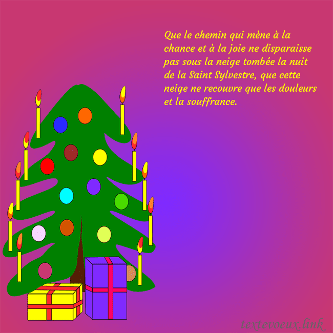 Carte postale avec un sapin de Noël peint