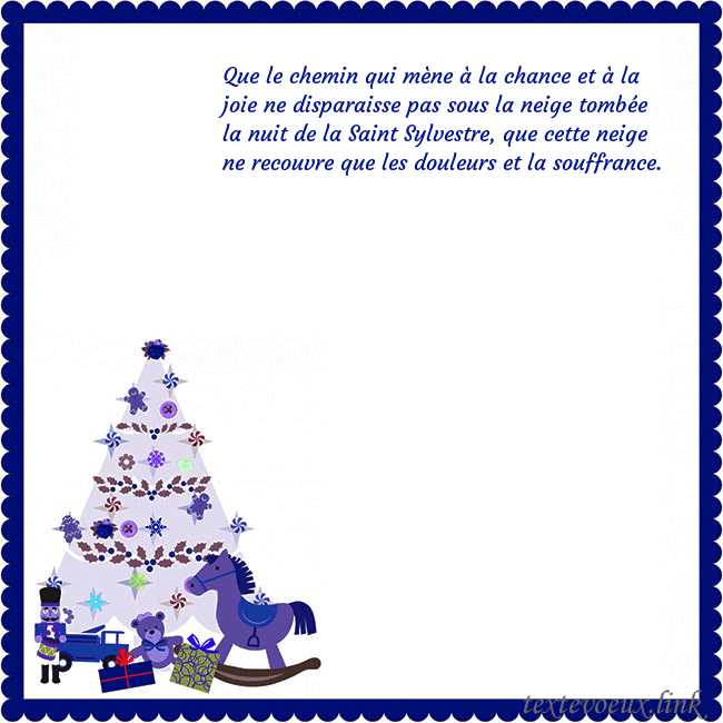 Carte du Nouvel An avec un arbre de Noël et un Casse-Noisette