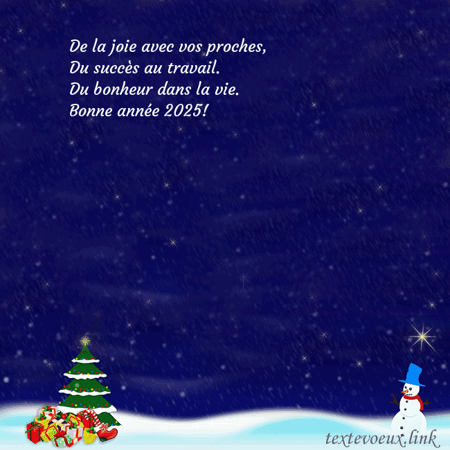 Carte postale avec le Père Noël, l'arbre de Noël et les cadeaux