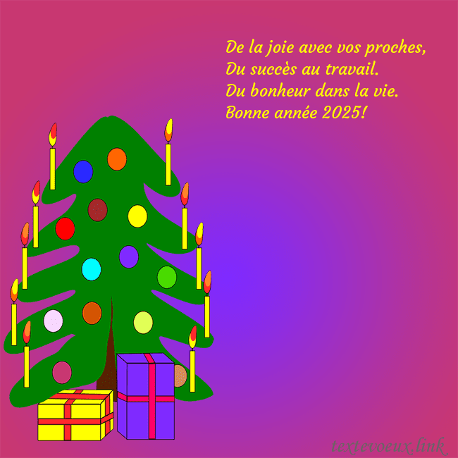 Carte postale avec un sapin de Noël peint