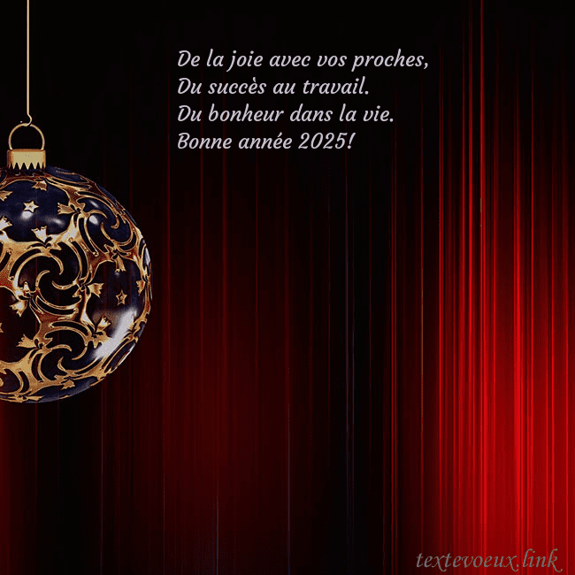 Carte de Noël rouge avec un luxueux jouet d'arbre de Noël