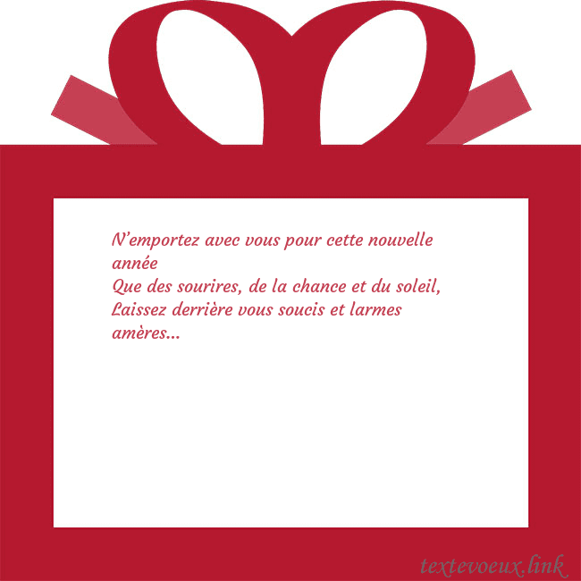 Carte du Nouvel An - un cadeau rouge N’emportez avec vous pour cette nouvelle année
Qu Carte du Nouvel An - un cadeau rouge