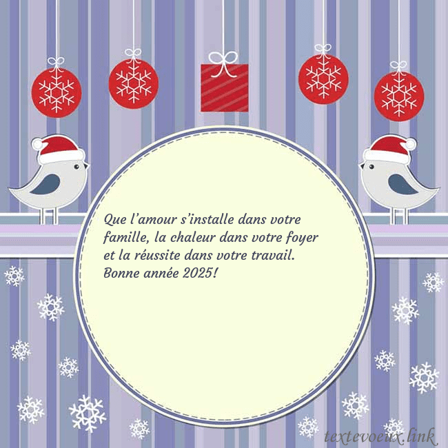 Cartes de vœux avec des oiseaux de Noël