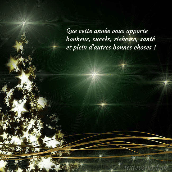 Une carte de Noël verte avec un sapin de Noël scintillant d'or