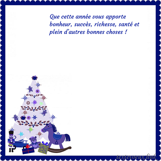 Carte du Nouvel An avec un arbre de Noël et un Casse-Noisette