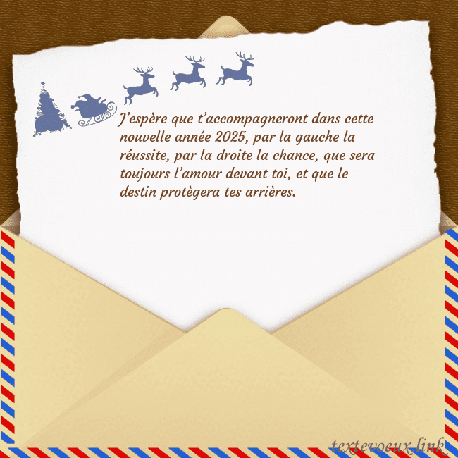 Carte postale avec enveloppe et cerf J’espère que t’accompagneront dans cette nouvelle Carte postale avec enveloppe et cerf