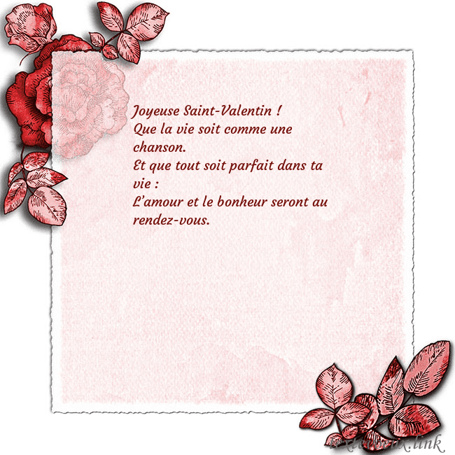 Carte de voeux avec des roses dans les coins Joyeuse Saint-Valentin !
Que la vie soit comme un Carte de voeux avec des roses dans les coins