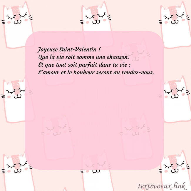 Carte de voeux rose avec des chats drôles Joyeuse Saint-Valentin !
Que la vie soit comme un Carte de voeux rose avec des chats drôles